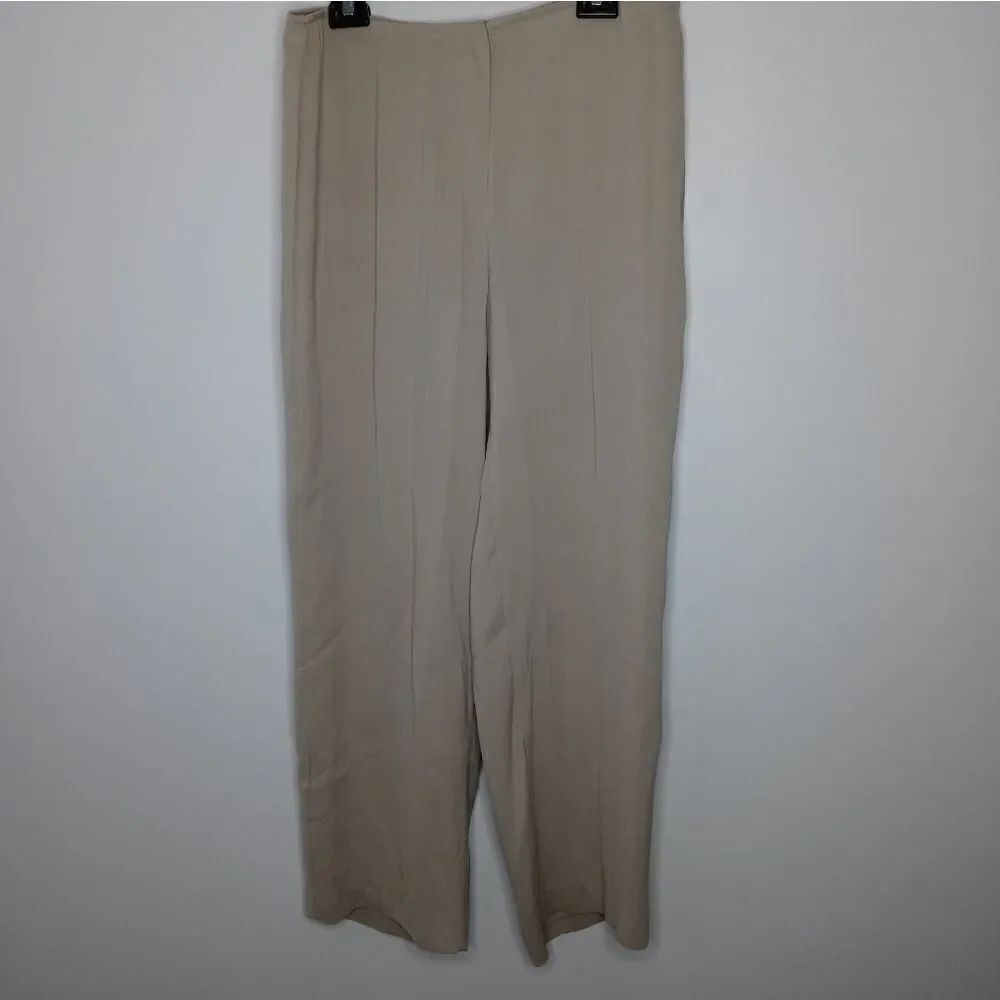 Eileen Fisher gray silk blend pants size large
